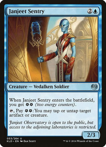 Janjeet Sentry trading card from Kaladesh Janjeet Sentry - Kaladesh Magic: The Gathering trading card