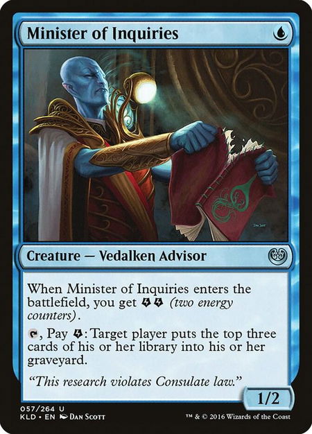 Minister of Inquiries - Kaladesh Magic: The Gathering trading card