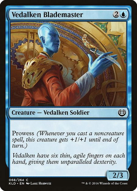 Vedalken Blademaster trading card from Kaladesh Vedalken Blademaster - Kaladesh Magic: The Gathering trading card