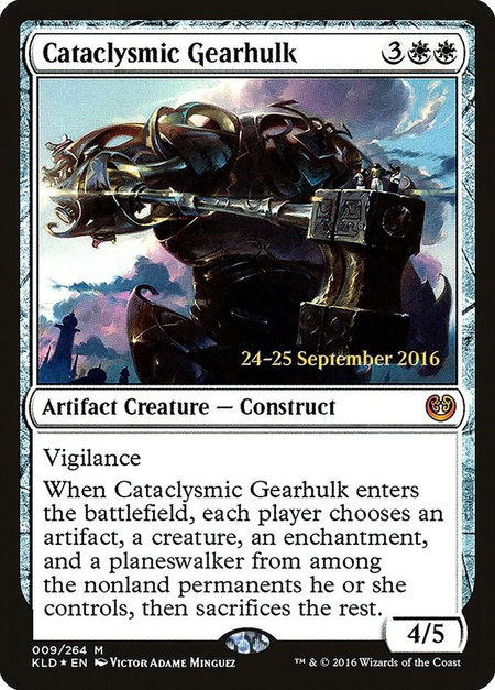 Cataclysmic Gearhulk - Prerelease Cards Magic: The Gathering trading card