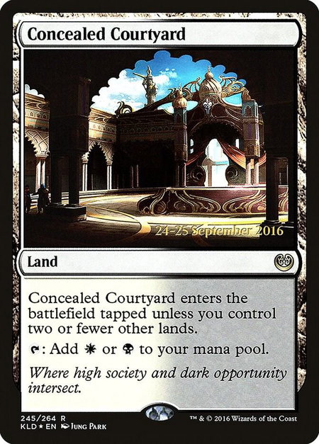 Concealed Courtyard (KLD) trading card from Prerelease Cards Concealed Courtyard (KLD) - Prerelease Cards Magic: The Gathering trading card