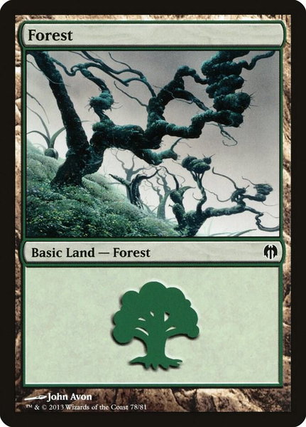 Forest (78) trading card from Duel Decks: Heroes vs. Monsters Forest (78) - Duel Decks: Heroes vs. Monsters Magic: The Gathering trading card