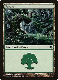 Forest (81) - Duel Decks: Heroes vs. Monsters (DDL) #81 - Land Magic: The Gathering Trading Card