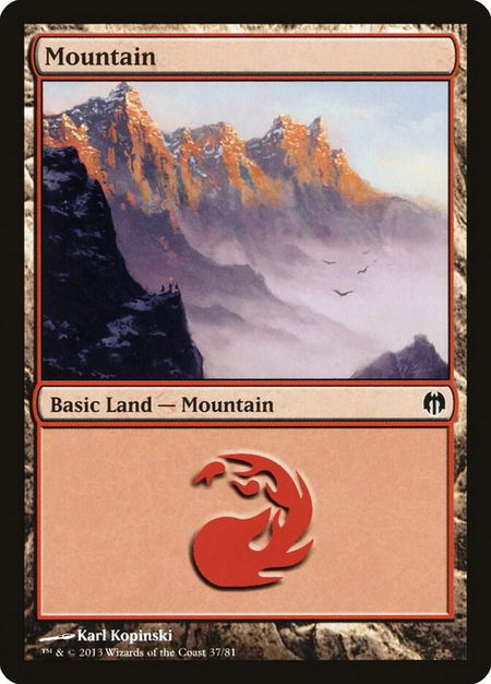 Mountain (37) - Duel Decks: Heroes vs. Monsters Magic: The Gathering trading card