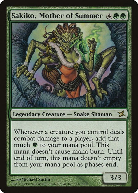 Sakiko, Mother of Summer - Betrayers of Kamigawa Magic: The Gathering trading card