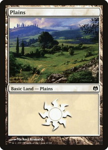 Plains (41) - Duel Decks: Heroes vs. Monsters (DDL) #41 - Land Magic: The Gathering Trading Card