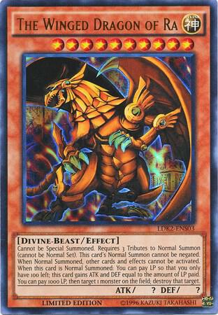 The Winged Dragon of Ra trading card from Legendary Decks II The Winged Dragon of Ra - Legendary Decks II YuGiOh trading card