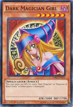 Dark Magician Girl trading card from Legendary Decks II Dark Magician Girl - Legendary Decks II YuGiOh trading card