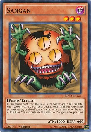 Sangan trading card from Legendary Decks II Sangan - Legendary Decks II YuGiOh trading card