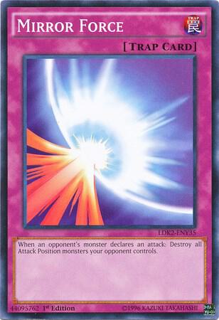 Mirror Force trading card from Legendary Decks II Mirror Force - Legendary Decks II YuGiOh trading card