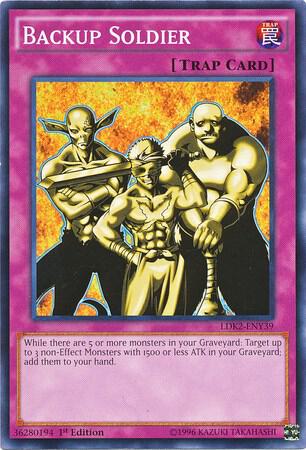 Backup Soldier trading card from Legendary Decks II Backup Soldier - Legendary Decks II YuGiOh trading card