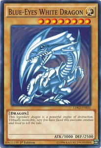 Blue-Eyes White Dragon (Version 2) - Legendary Decks II (LDK2) #LDK2-ENK01 - Common / Short Print YuGiOh Trading Card
