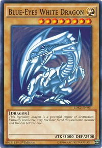 Blue-Eyes White Dragon (Version 2) - Legendary Decks II (LDK2) #LDK2-ENK01 - Common / Short Print YuGiOh Trading Card