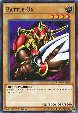 Battle Ox trading card from Legendary Decks II Battle Ox - Legendary Decks II YuGiOh trading card