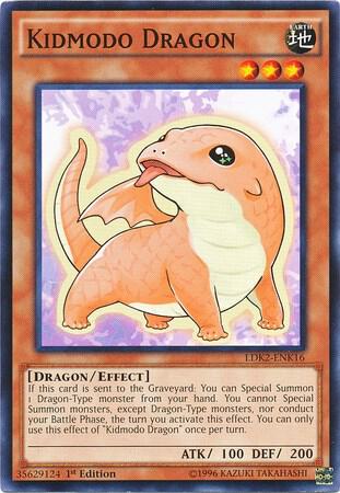 Kidmodo Dragon trading card from Legendary Decks II Kidmodo Dragon - Legendary Decks II YuGiOh trading card