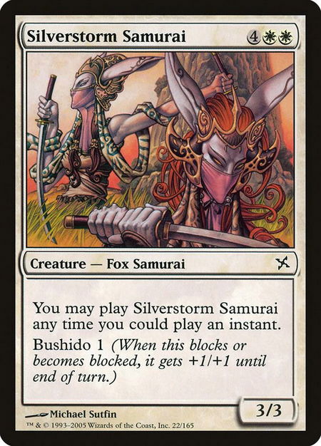 Silverstorm Samurai - Betrayers of Kamigawa Magic: The Gathering trading card