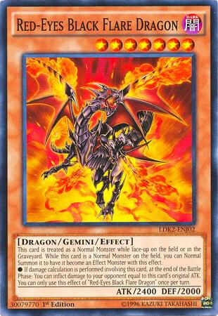 Red-Eyes Black Flare Dragon trading card from Legendary Decks II Red-Eyes Black Flare Dragon - Legendary Decks II YuGiOh trading card