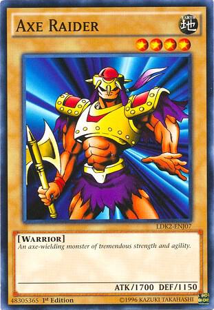 Axe Raider trading card from Legendary Decks II Axe Raider - Legendary Decks II YuGiOh trading card