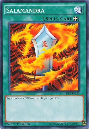 Salamandra trading card from Legendary Decks II Salamandra - Legendary Decks II YuGiOh trading card