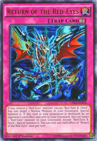 Return of the Red-Eyes trading card from Legendary Decks II Return of the Red-Eyes - Legendary Decks II YuGiOh trading card