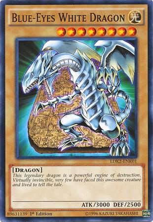 Blue-Eyes White Dragon (Version 4) trading card from Legendary Decks II Blue-Eyes White Dragon (Version 4) - Legendary Decks II YuGiOh trading card