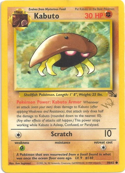 Kabuto [W Stamped] - WoTC Promo Pokémon trading card