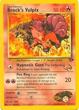 Brock's Vulpix [W Stamped] - WoTC Promo Pokémon trading card