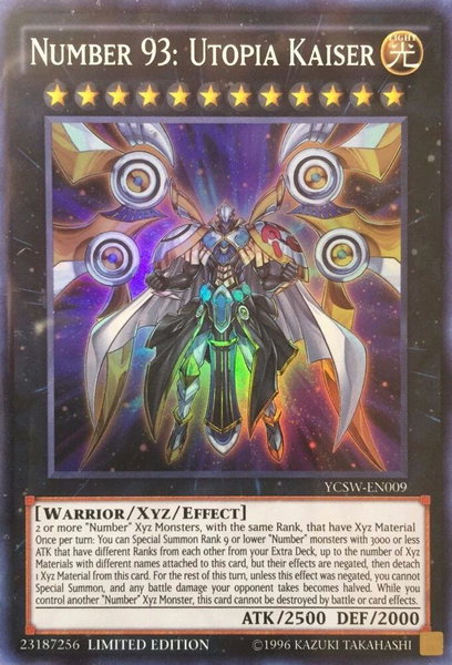 Number 93: Utopia Kaiser - Yu-Gi-Oh! Championship Series Prize Cards YuGiOh trading card