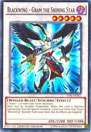 Blackwing - Gram the Shining Star - The Dark Illusion YuGiOh trading card