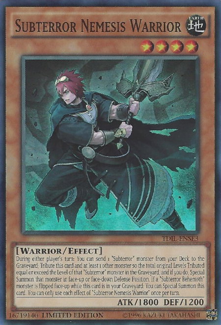 Subterror Nemesis Warrior - The Dark Illusion YuGiOh trading card