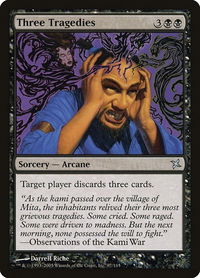 Three Tragedies - Betrayers of Kamigawa (BOK) #87 - Uncommon Magic: The Gathering Trading Card