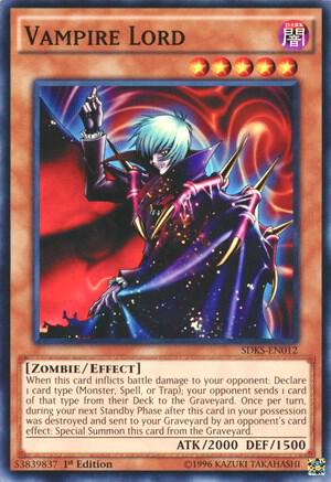 Vampire Lord trading card from Structure Deck: Seto Kaiba Vampire Lord - Structure Deck: Seto Kaiba YuGiOh trading card