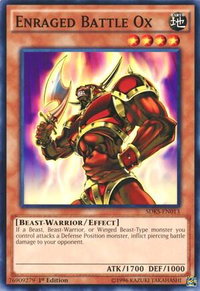 Enraged Battle Ox - Structure Deck: Seto Kaiba (SDKS) #SDKS-EN013 - Common / Short Print YuGiOh Trading Card