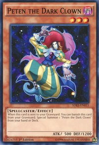 Peten the Dark Clown - Structure Deck: Seto Kaiba (SDKS) #SDKS-EN015 - Common / Short Print YuGiOh Trading Card
