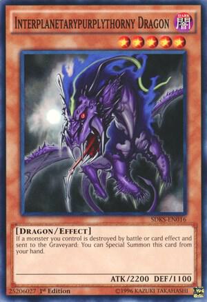 Interplanetarypurplythorny Dragon trading card from Structure Deck: Seto Kaiba Interplanetarypurplythorny Dragon - Structure Deck: Seto Kaiba YuGiOh trading card