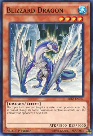 Blizzard Dragon trading card from Structure Deck: Seto Kaiba Blizzard Dragon - Structure Deck: Seto Kaiba YuGiOh trading card