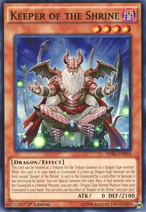 Keeper of the Shrine trading card from Structure Deck: Seto Kaiba Keeper of the Shrine - Structure Deck: Seto Kaiba YuGiOh trading card