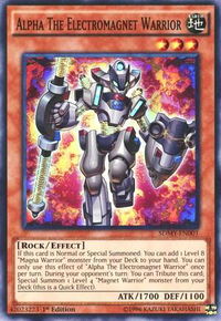 Alpha The Electromagnet Warrior - Structure Deck: Yugi Muto (SDMY) #SDMY-EN001 - Super Rare YuGiOh Trading Card