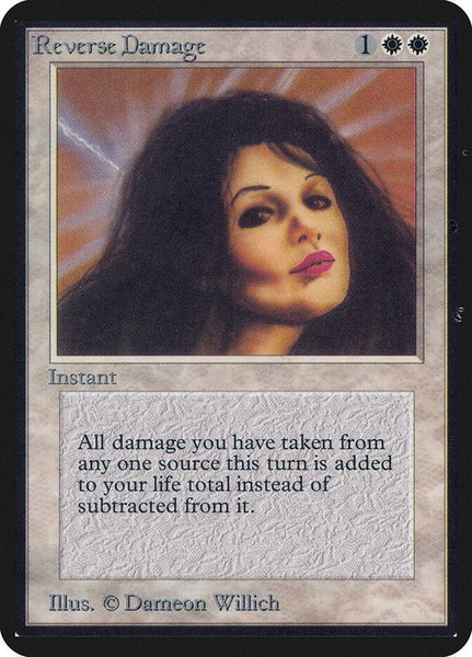 Reverse Damage trading card from Alpha Edition Reverse Damage - Alpha Edition Magic: The Gathering trading card