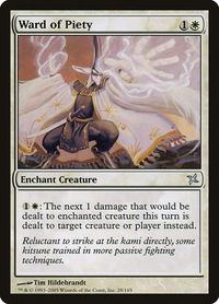 Ward of Piety - Betrayers of Kamigawa (BOK) #28 - Uncommon Magic: The Gathering Trading Card