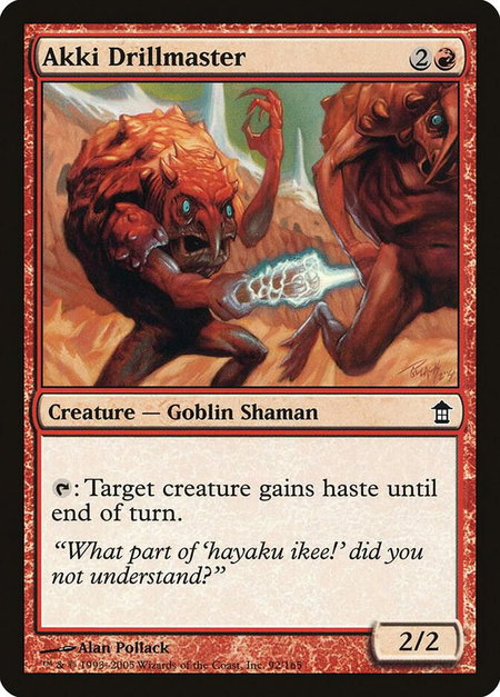 Akki Drillmaster - Saviors of Kamigawa Magic: The Gathering trading card