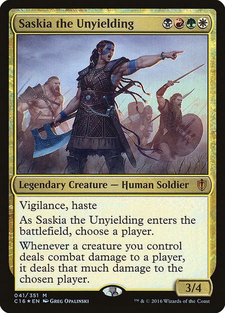 Saskia the Unyielding - Commander 2016 Magic: The Gathering trading card