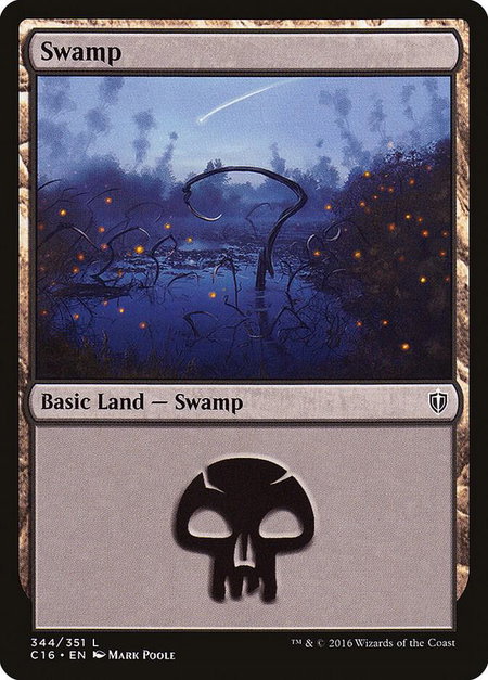 Swamp (344) - Commander 2016 Magic: The Gathering trading card