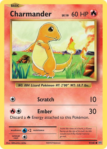 Charmander - XY - Evolutions Pokémon trading card