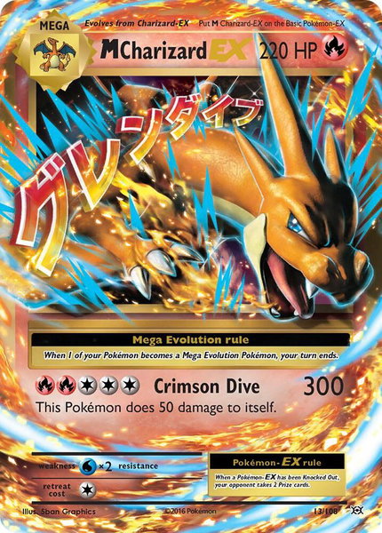 M Charizard EX - XY - Evolutions Pokémon trading card