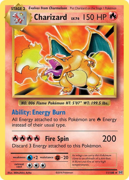 Charizard - XY - Evolutions Pokémon trading card