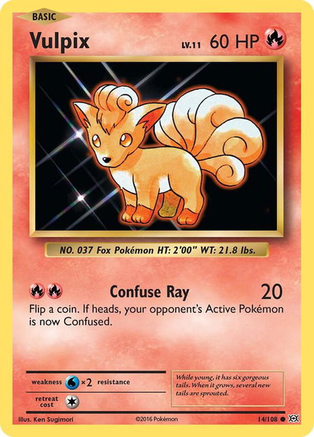 Vulpix - XY - Evolutions Pokémon trading card