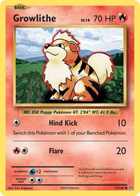 Growlithe - XY - Evolutions (EVO) #17/108 - Common Pokémon Trading Card
