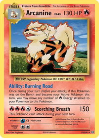 Arcanine - XY - Evolutions (EVO) #18/108 - Rare Pokémon Trading Card