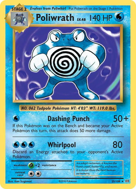 Poliwrath - XY - Evolutions Pokémon trading card